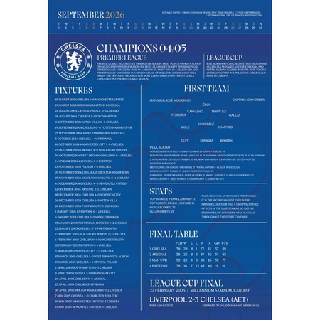 kalendarz ścienny 2026 A3 Chelsea FC edycja kolekcjonerska oficjalny