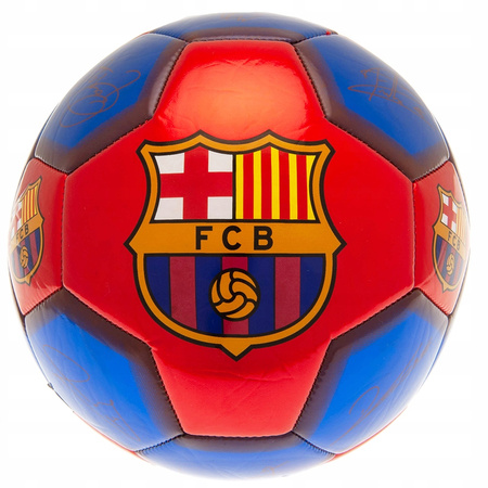 piłka nożna r.5 FC Barcelona Sig 26 z podpisami Oficjalna
