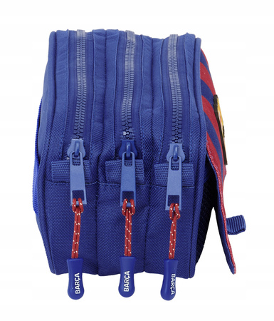 piórnik duży potrójny trzykomorowy z kieszonką FC Barcelona ST oficjalny