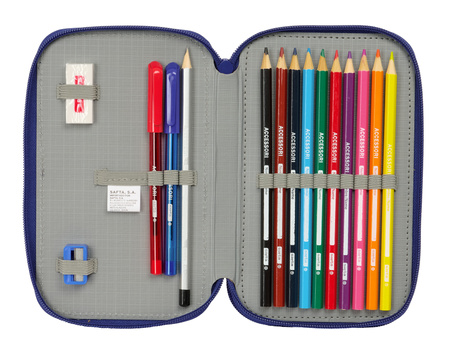 piórnik podwójny z wyposażeniem FC Barcelona SQ oficjalny