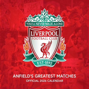 kalendarz ścienny 2026 30x60 Liverpool FC Anfield's Greatest oficjalny