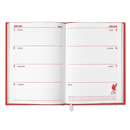  kalendarz książkowy 2026 A5 Liverpool FC oficjalny