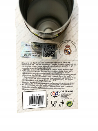 bidon butelka metalowa 550 ml Real Madryt oficjalny