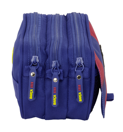 piórnik duży potrójny trzykomorowy z kieszonką FC Barcelona SQ oficjalny