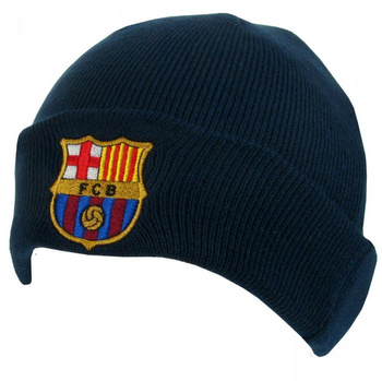 czapka zimowa FC Barcelona Granat Beanie Oficjalna