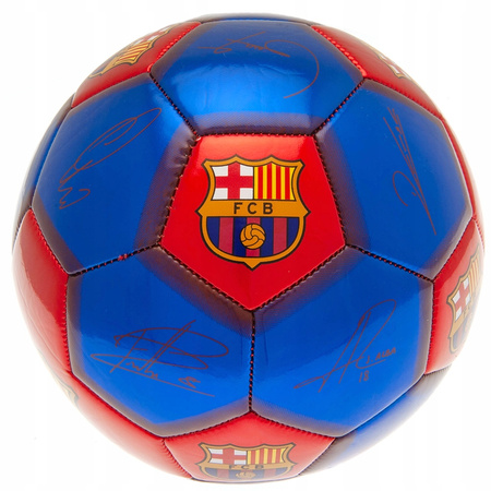 piłka nożna r.5 FC Barcelona Sig 26 z podpisami Oficjalna