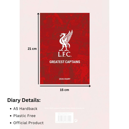 kalendarz książkowy 2026 A5 Liverpool FC oficjalny