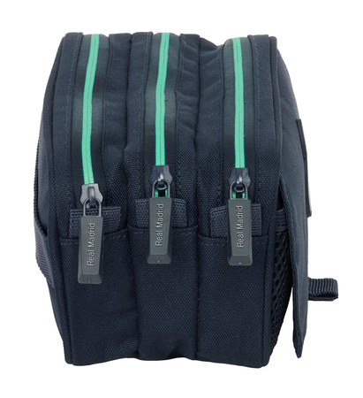 piórnik duży potrójny trzykomorowy z kieszonką Real Madryt VE oficjalny