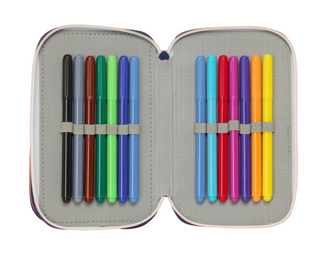 piórnik potrójny z wyposażeniem FC Barcelona Navy oficjalny