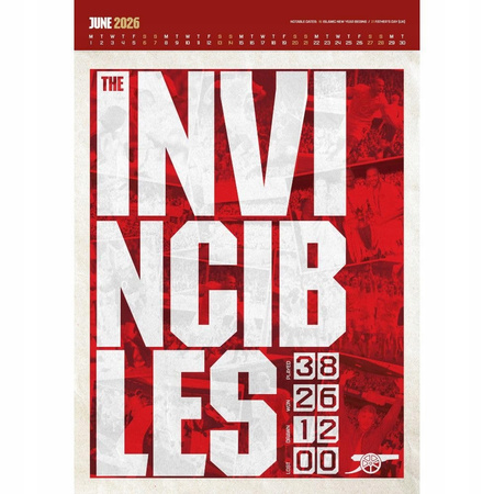 kalendarz ścienny 2026 A3 Arsenal FC edycja kolekcjonerska oficjalny