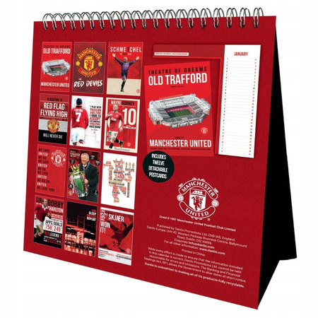 kalendarz 2026 biurkowy stojący Manchester United oficjalny