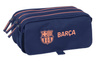 piórnik duży potrójny trzykomorowy z kieszonką FC Barcelona Navy oficjalny