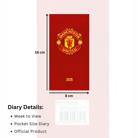 kalendarz kieszonkowy 2026 Manchester United ificjalny