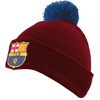 czapka zimowa z pomponem FC Barcelona Claret Oficjalna