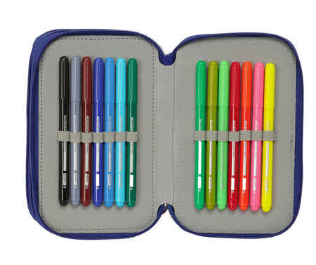 piórnik potrójny z wyposażeniem FC Barcelona SQ oficjalny