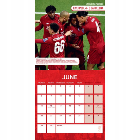  kalendarz ścienny 2026 30x60 Liverpool FC Anfield's Greatest oficjalny