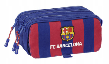 piórnik duży potrójny trzykomorowy z kieszonką FC Barcelona ST oficjalny